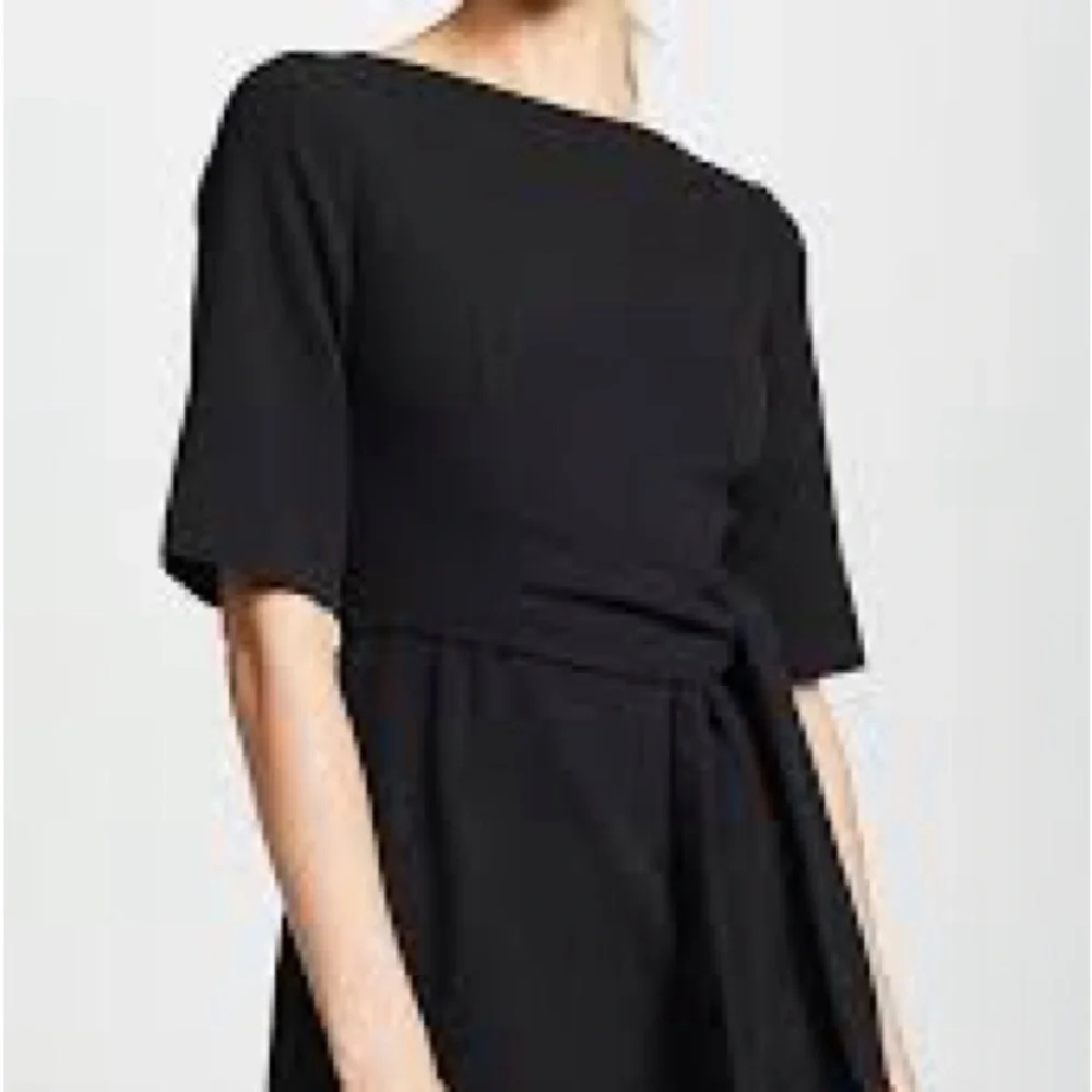 Alice + Olivia Black Virgil Boat Neck Mini Dress - Picture 2 of 8